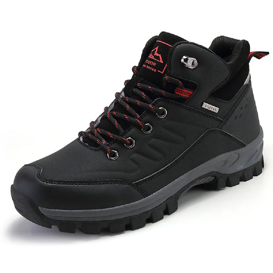 Mens Waterproof Hiking Boot Outdoor Anti-Slip Shoes, Black 11.5
