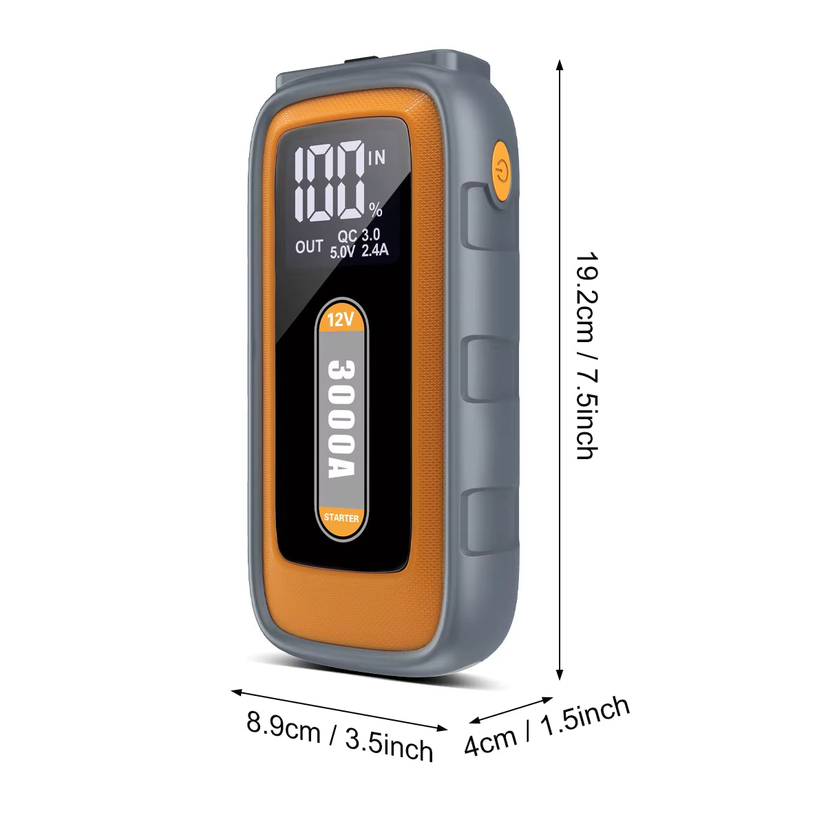 Car Jump Starter 6000A Peak 12V 26800Mah Automatic Portable Car Jump Starter Battery Pack with Smart Cable and LED Light