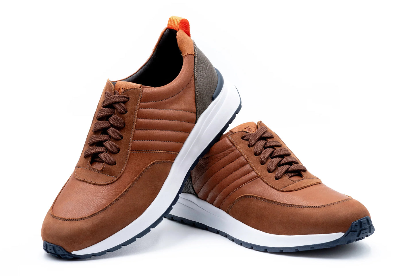 Dawson Saddle Leather Sneakers - Whiskey