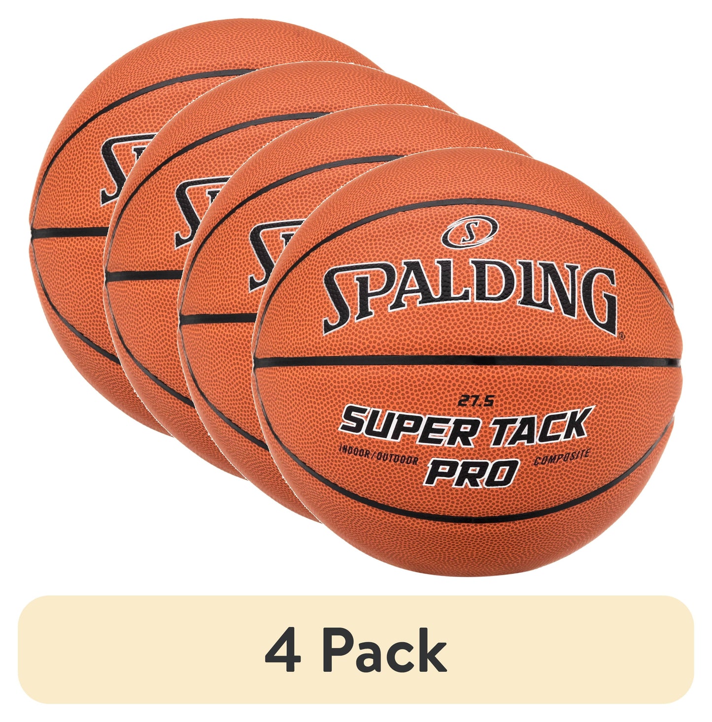 Spalding Super Tack Pro Composite Leather Basketball - Size 5, 27.5"