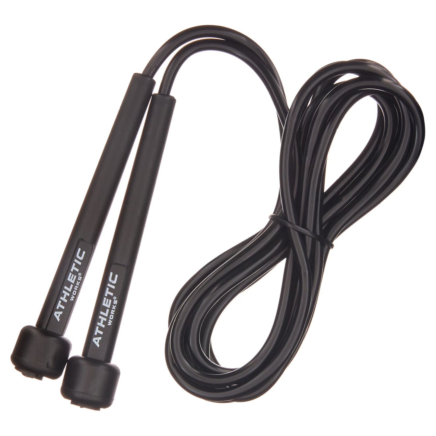 Athletic Works Adjustable Weighted Jump Rope, Adjusts up to 9' Length, Black