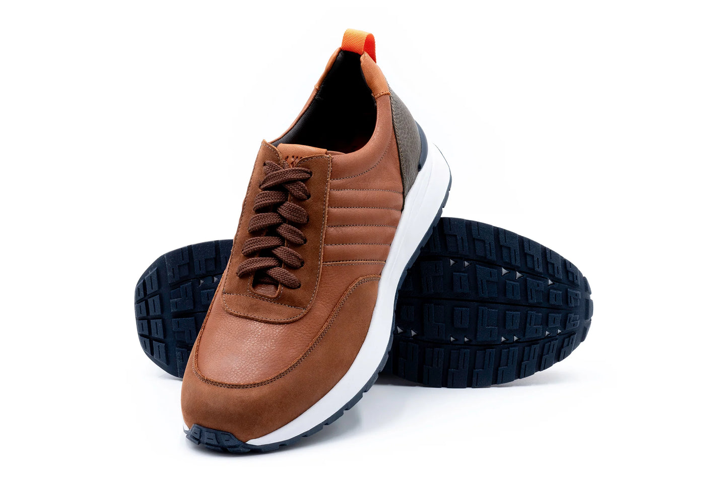 Dawson Saddle Leather Sneakers - Whiskey