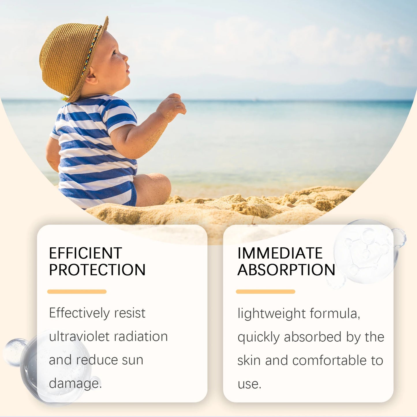 Kids Sunscreen Body Lotion Spf 50 Lightweight Non-greasy Refreshing Face Hydrating Brighten Broad Spectrum Moisturizing Sunblock