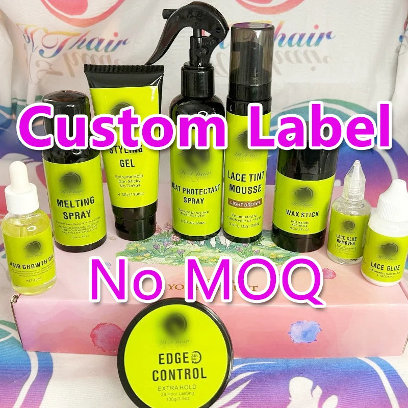 8 pcs Wig Install Kit Wig Glue Tint Spray Glue Pen Heat Protectant Glue Pen Hair Wax Stick Lace Glue For Lace Front Waterproof