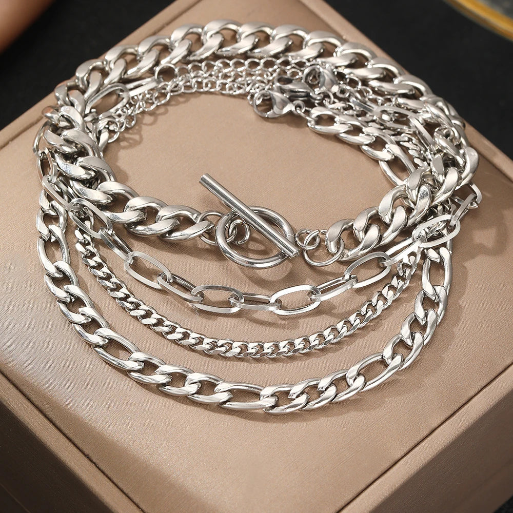 Stainless Steel Bracelet Set High-end Atmosphere Multi Bracelet Set Fashion Bracelet For Women Jewelry Gifts with a Difference