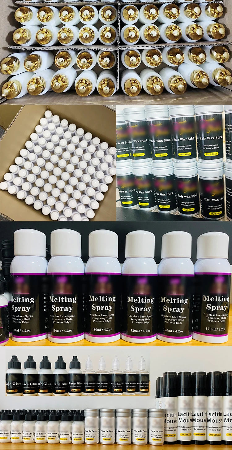 8 pcs Wig Install Kit Wig Glue Tint Spray Glue Pen Heat Protectant Glue Pen Hair Wax Stick Lace Glue For Lace Front Waterproof