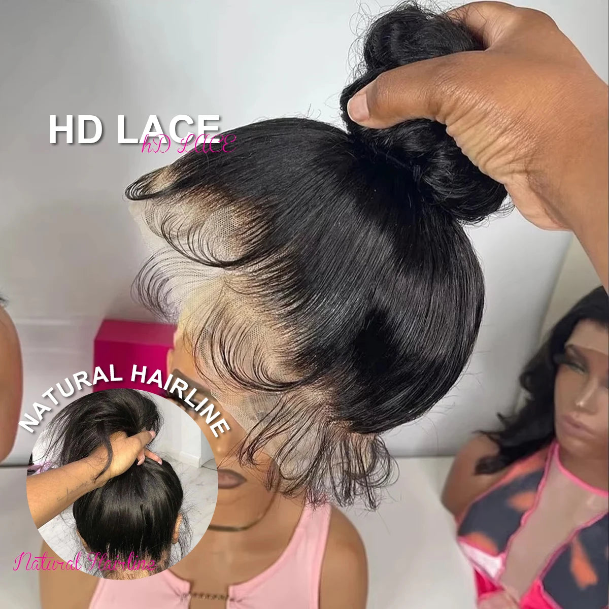 HD 360 Full Lace Wig Human Hair Pre plucked HD Lace Wig 13x6 Human Hair Wigs 30 inch Bone Straight Lace Frontal Wig For Women