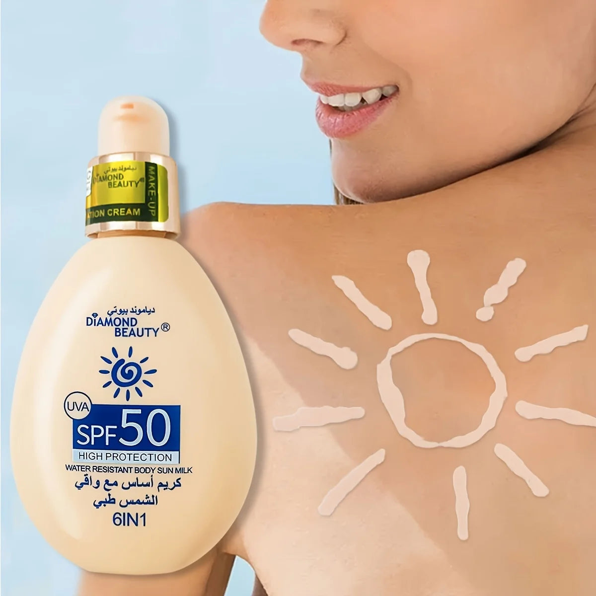 Sunscreen SPF 50 Face Body Isolation Female Sunscreen lotion 100ml Summer Outdoor liquid foundation Moisturizing Cream