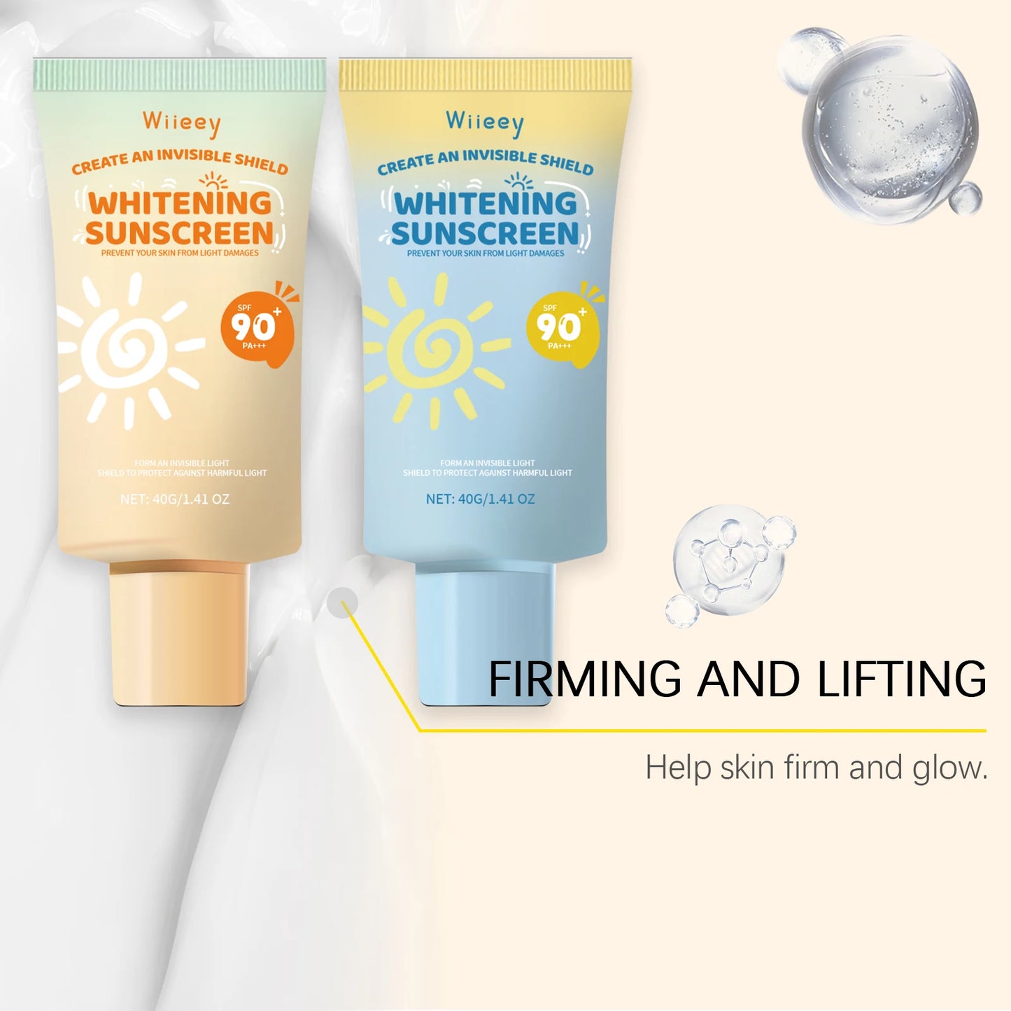 Kids Sunscreen Body Lotion Spf 50 Lightweight Non-greasy Refreshing Face Hydrating Brighten Broad Spectrum Moisturizing Sunblock