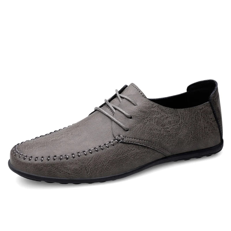 Leather Men Shoes Fashion Formal Men Shoes Moccasins Italian Breathable Male Driving Shoes Black Plus Size 38-47