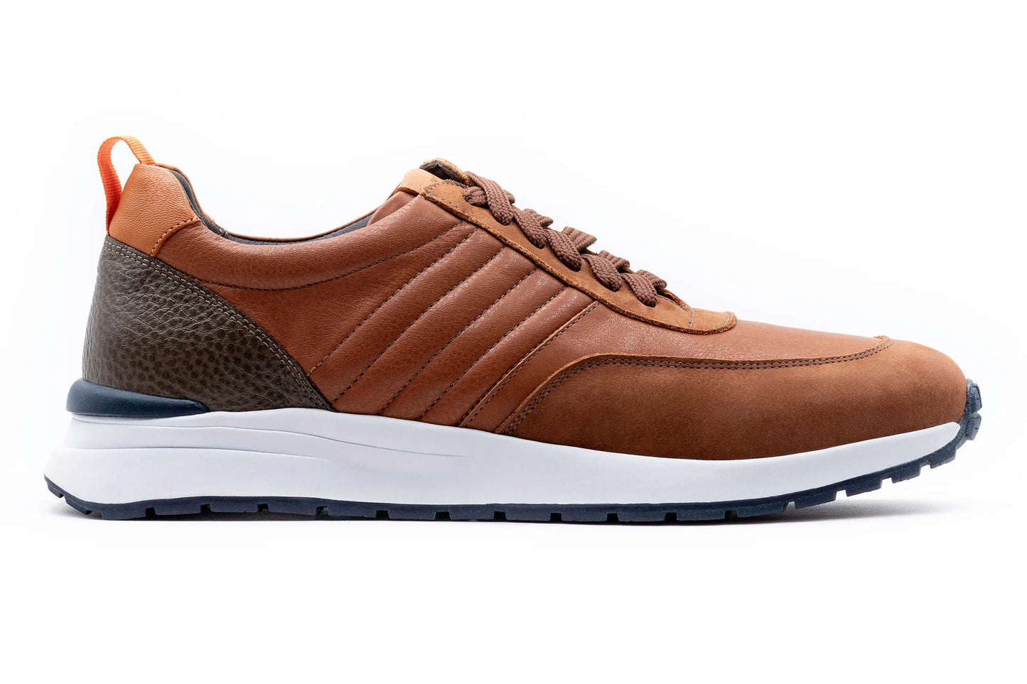 Dawson Saddle Leather Sneakers - Whiskey