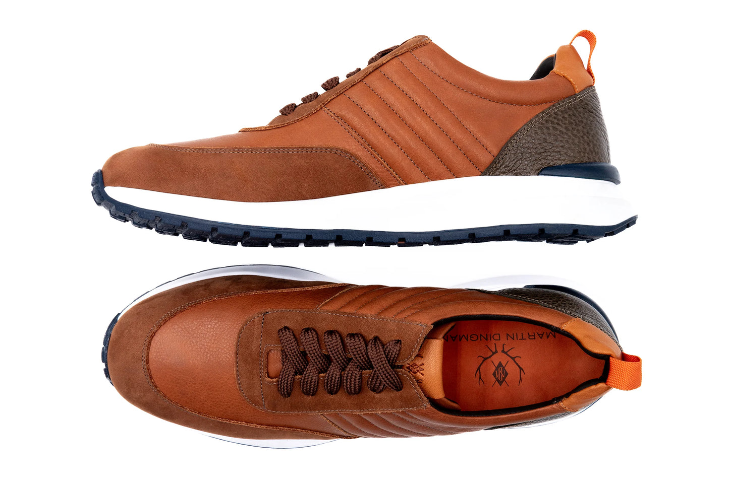 Dawson Saddle Leather Sneakers - Whiskey