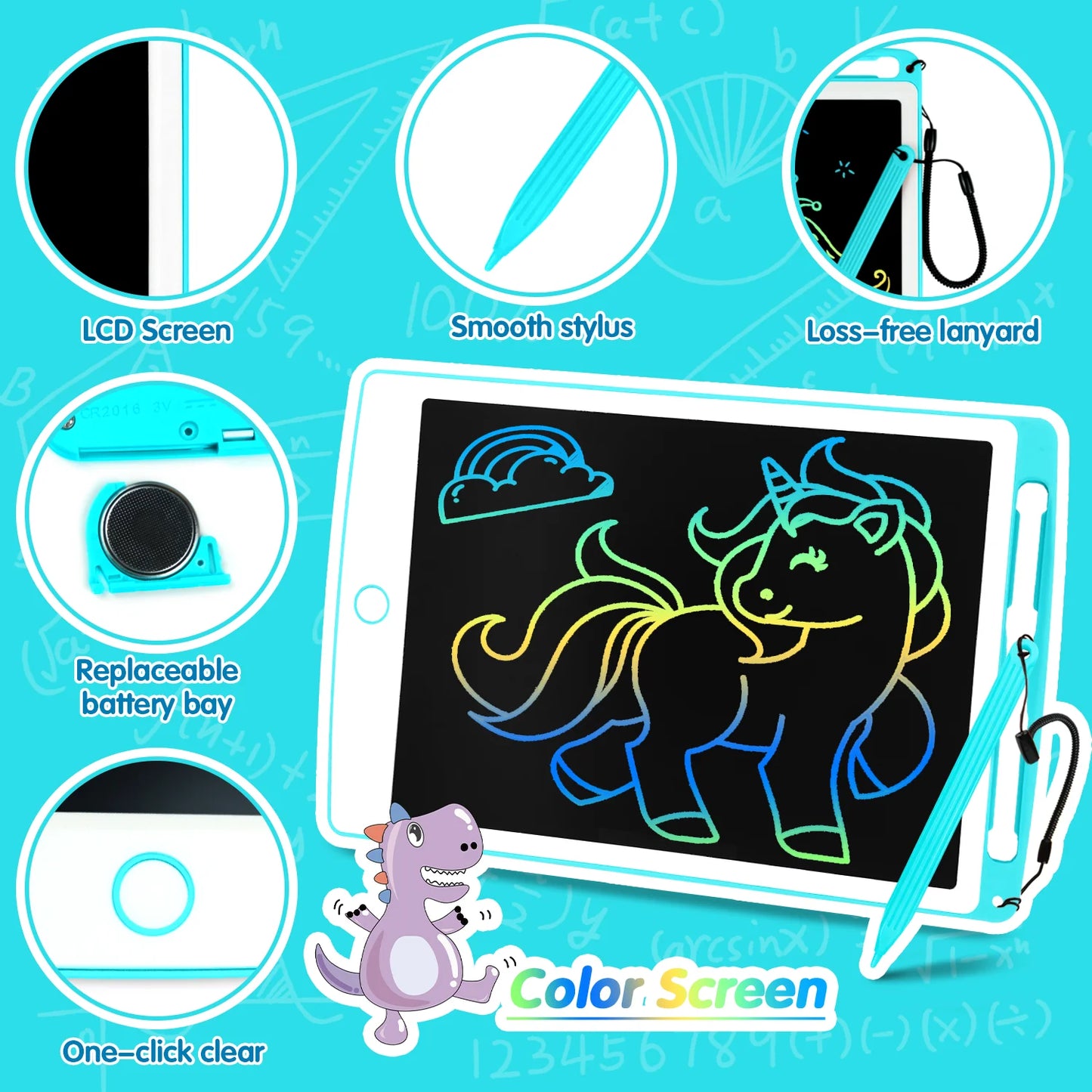 Richgv LCD Writing Tablet for Kids, 8.5 Inch Drawing Tablet Doodle Pad Preschool Learning Toys for Toddlers, Drawing Pad Gifts for Boys Girls