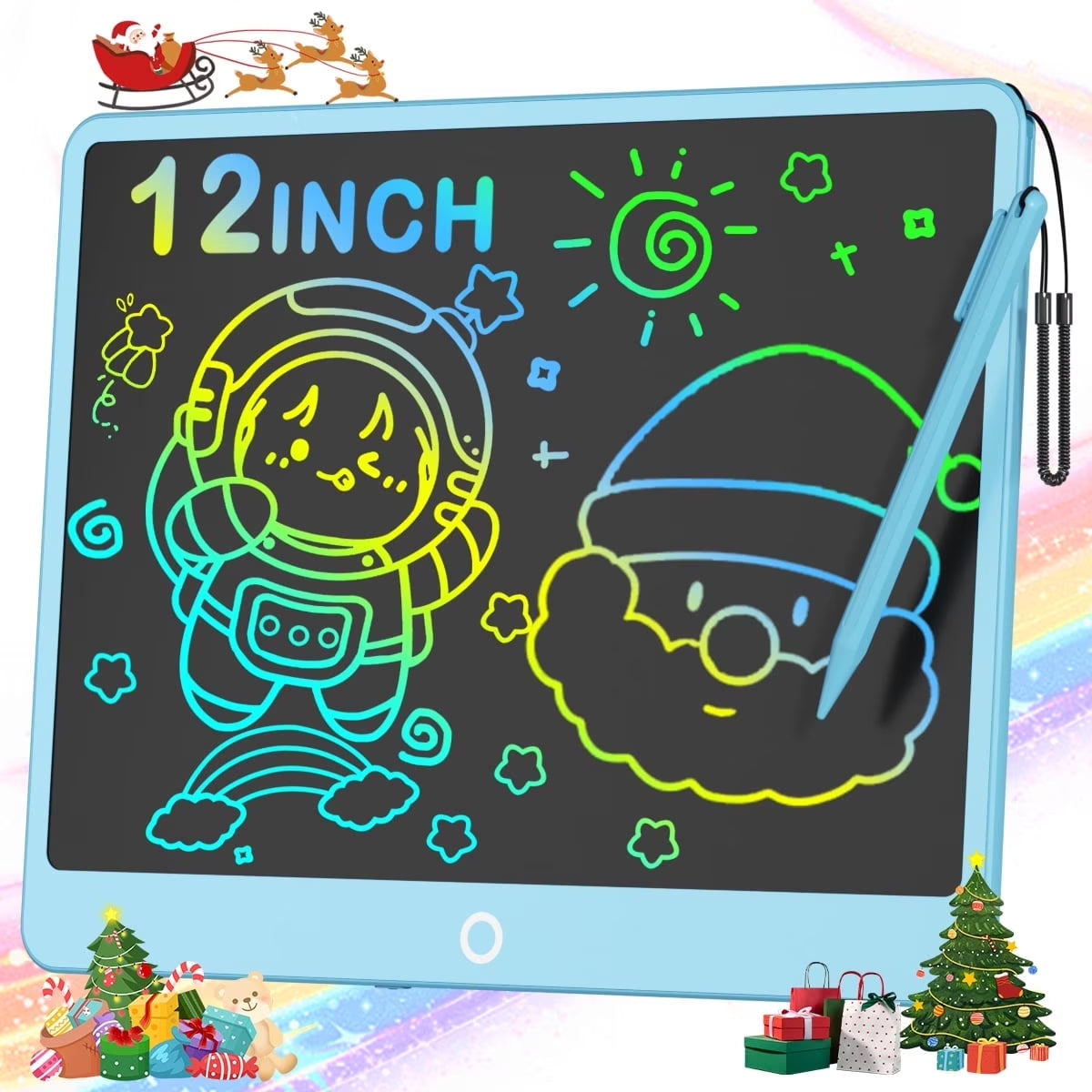 LCD Writing Tablet, Doodle Boards for Kids, Colorful Toddler Doodle Board Drawing Tablet, Erasable Reusable Drawing Pads, Educational and Learning Toys for Kids