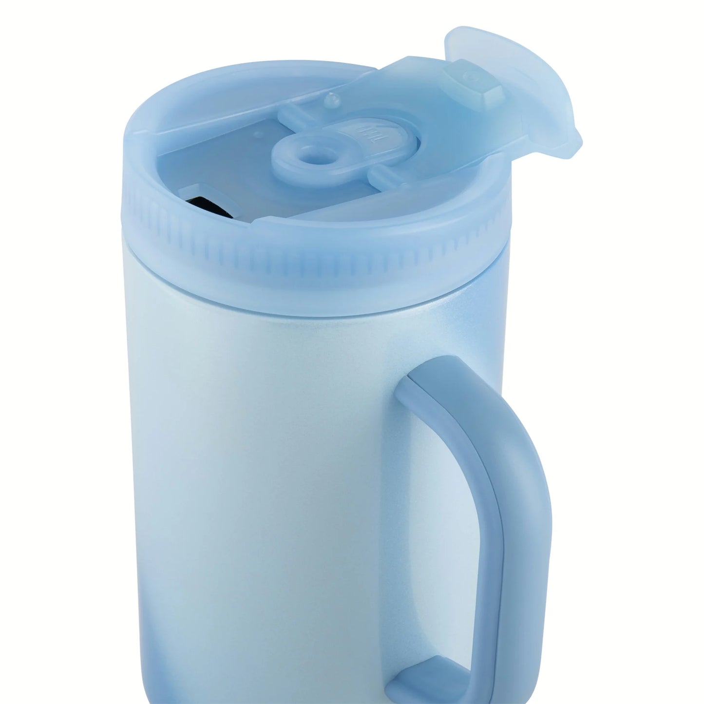 Stainless Steel Hudson Tumbler with Straw 40 Fl Oz, Shimmering Blue