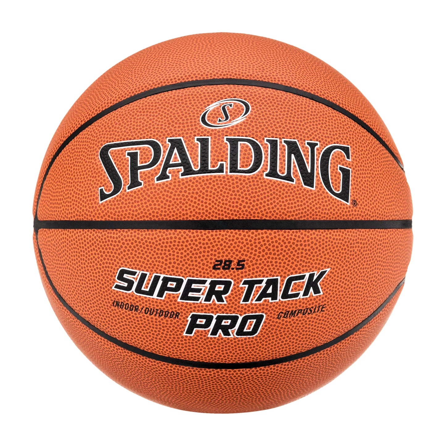 Spalding Super Tack Pro Composite Leather Basketball - Size 5, 27.5"