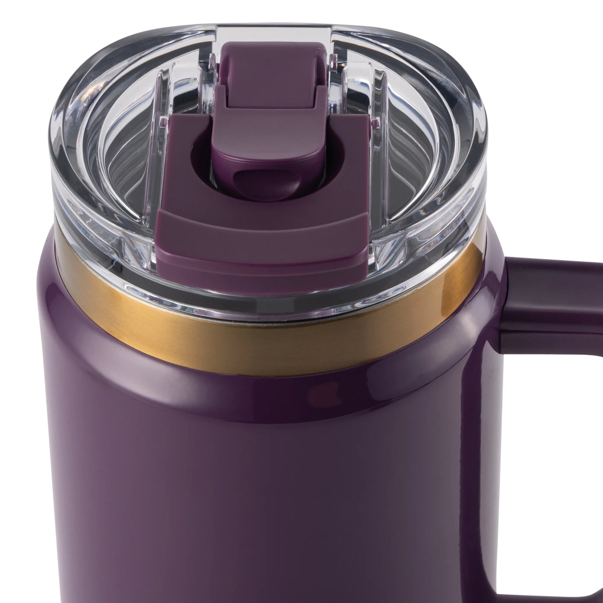 32 Fl Oz Stainless Steel Luna Tumbler with Handle and Dual Straw Lid, Purple