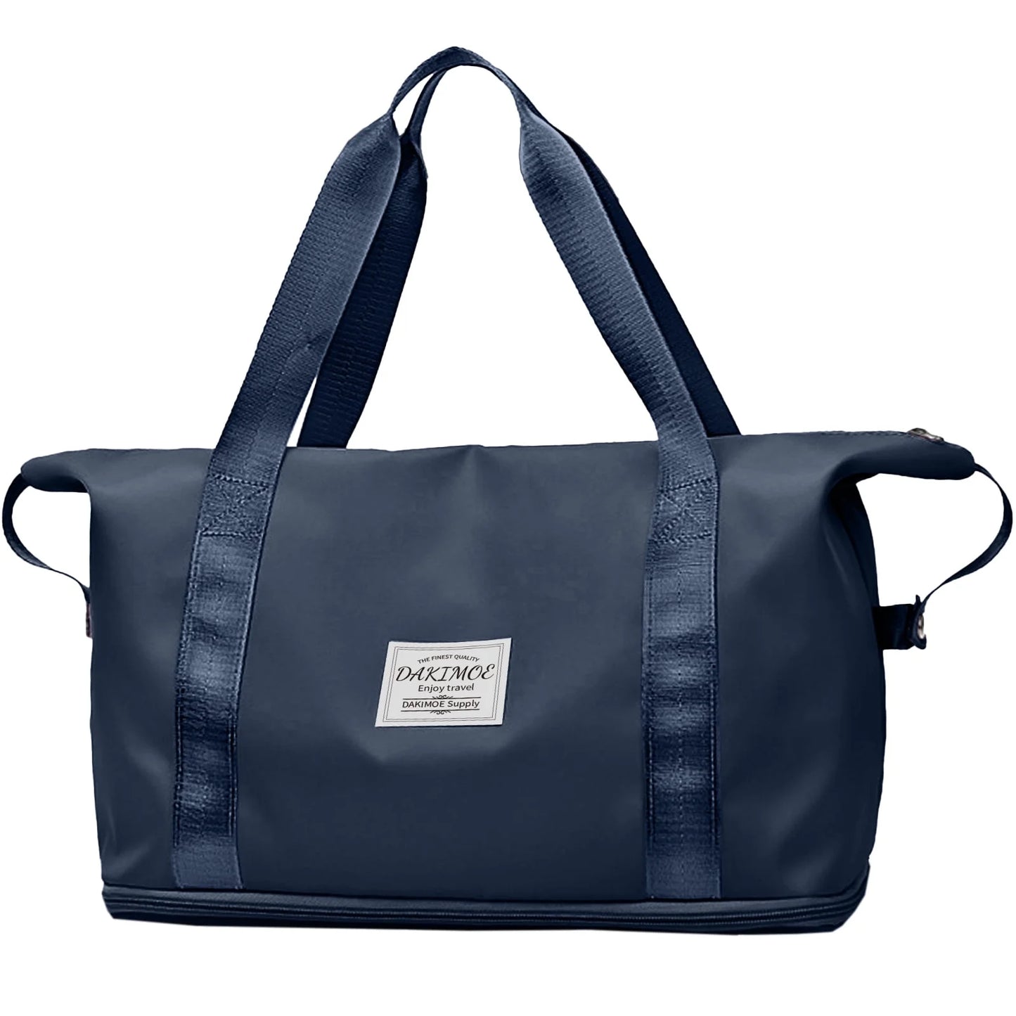 DAKIMOE Weekender Bags for Women, Travel Bag Carry on Gym Bag, Travel Duffle Bag with Wet Dry Pocket/Front Phone Pocket/Trolley Sleeve Pocket, Black