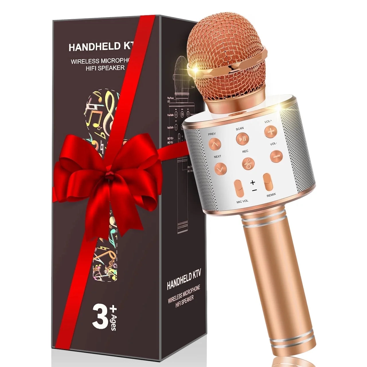 Karaoke Microphone for Kids, Toys for 3-12 Year Old Girls, Kids Microphone Girls Toys Bluetooth Microphone Birthday Gifts for 3 4 5 6 7 8 Years Old Girls Boys