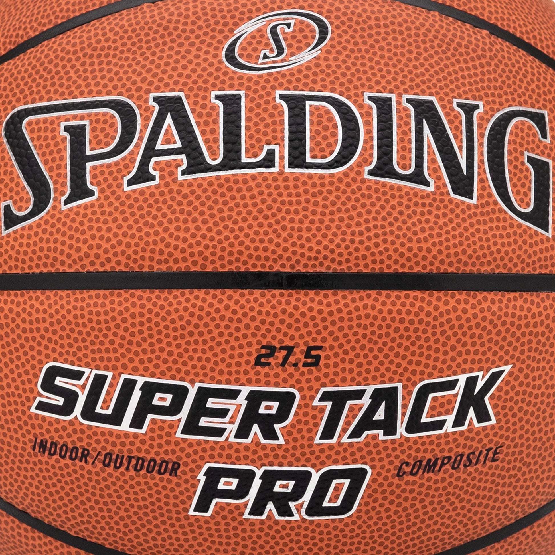 Spalding Super Tack Pro Composite Leather Basketball - Size 5, 27.5"
