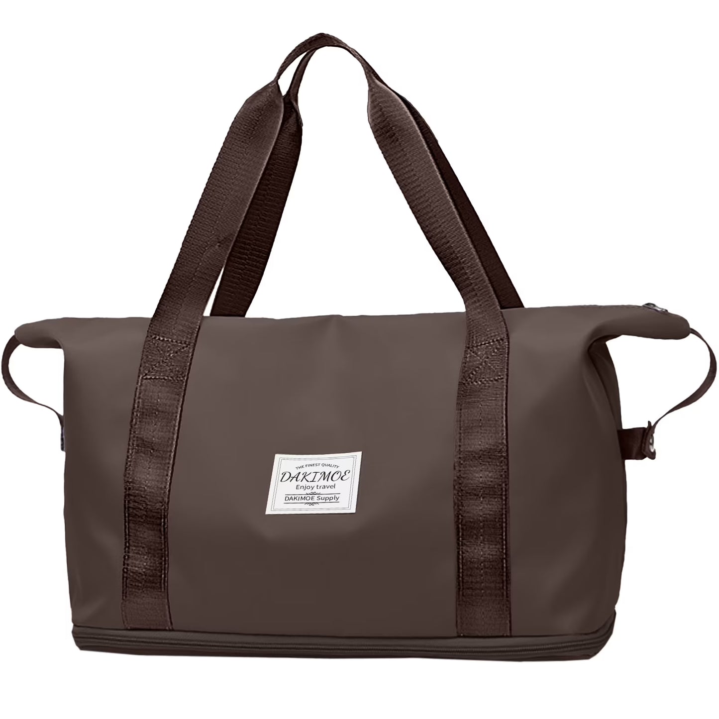 DAKIMOE Weekender Bags for Women, Travel Bag Carry on Gym Bag, Travel Duffle Bag with Wet Dry Pocket/Front Phone Pocket/Trolley Sleeve Pocket, Black