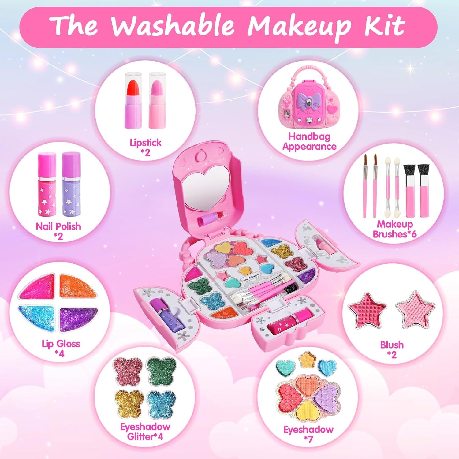 Toys for Girls Beauty Set Kids 3 4 5 6 7 8 9 10 11 Years Age Old Cool Gift Girls