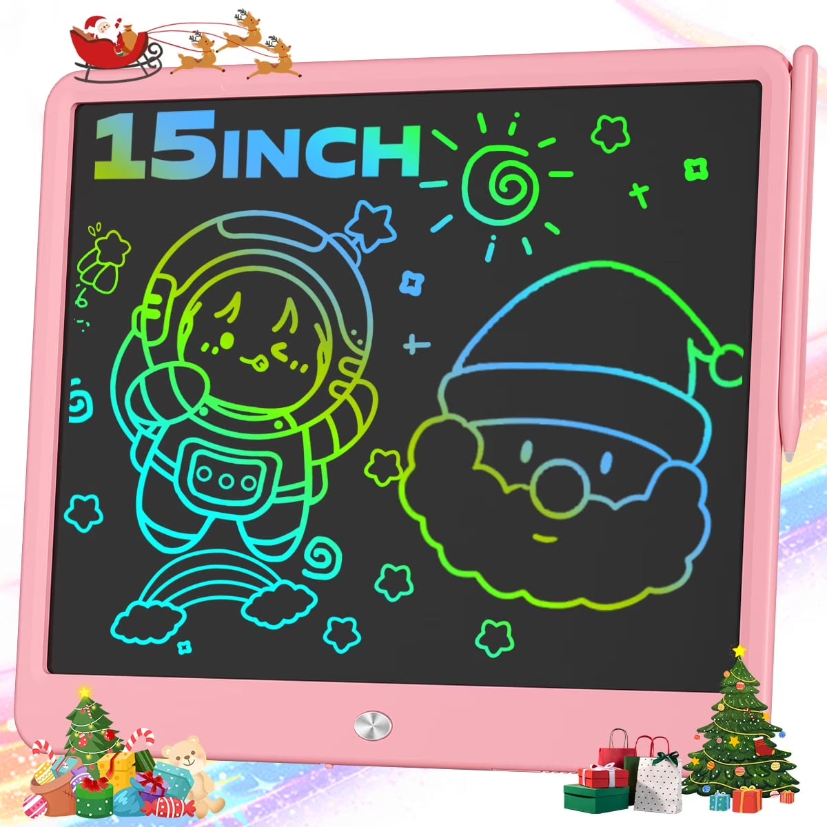LCD Writing Tablet, Doodle Boards for Kids, Colorful Toddler Doodle Board Drawing Tablet, Erasable Reusable Drawing Pads, Educational and Learning Toys for Kids