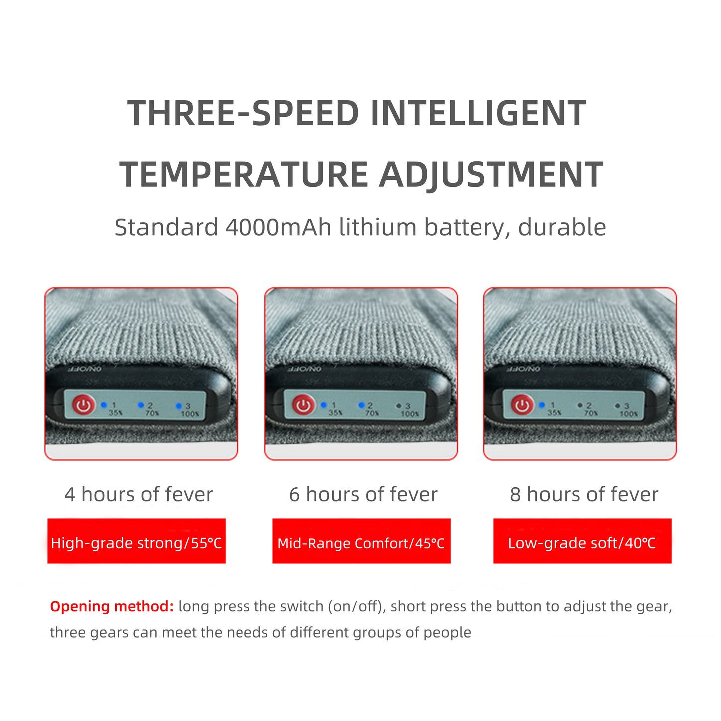 Heated Socks for Men Women 4000Mah Rechargeable Electric Heating Socks Warm Winter Thermal Socks Electric Battery Socks Foot Warmer(3 Heating Settings)