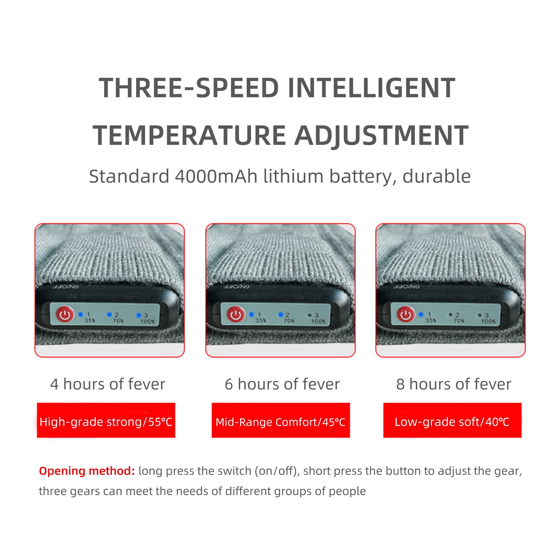 Heated Socks for Men Women 4000Mah Rechargeable Electric Heating Socks Warm Winter Thermal Socks Electric Battery Socks Foot Warmer(3 Heating Settings)