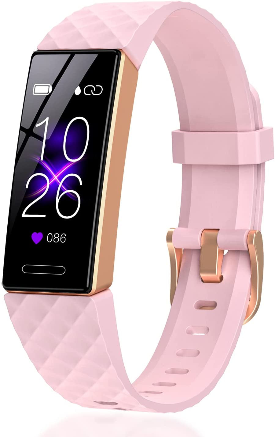 OYT Fitness Tracker, Fitness Watch Activity Tracker with Pedometers, Heart Rate & Sleep Monitor, Stopwatch, Step Calorie Counter, Blood Oxygen, IP68 Waterproof Tracker Watch for Man and Women(Pink)