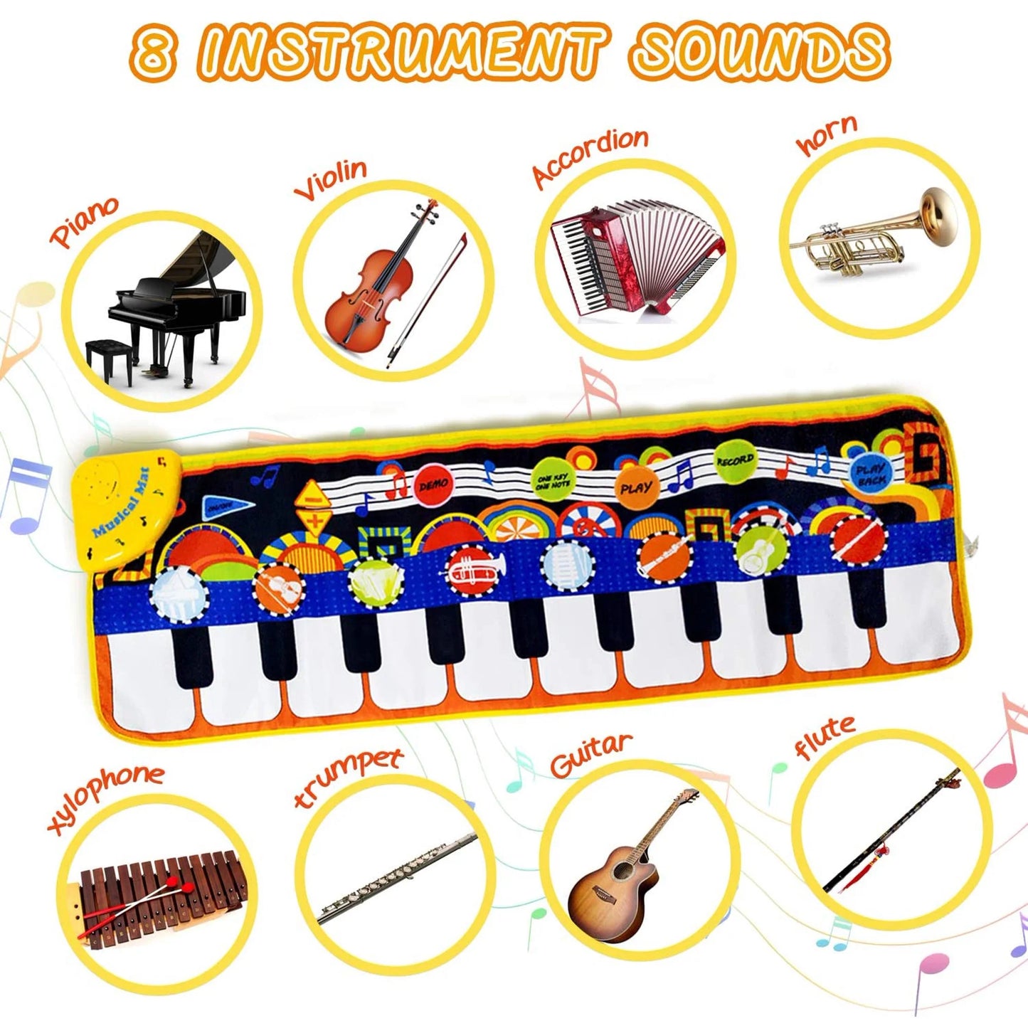 Somnr Musical Piano Mat Electronic Multi-Functional Musical Mats for Kids 3+ Years Old Toddler