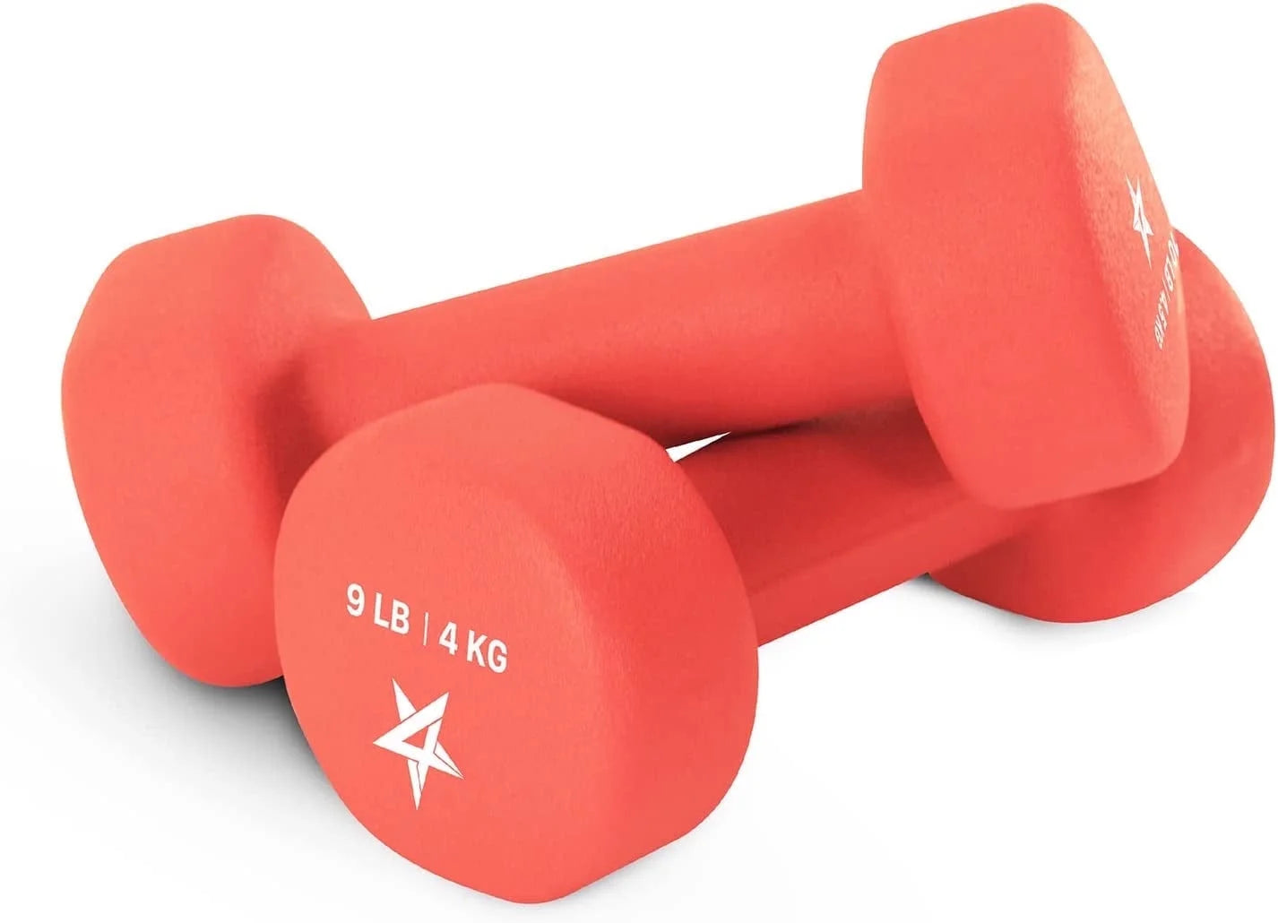 Yes4All Neoprene Coated Dumbbell for Women, Black, 10 Lb Pair