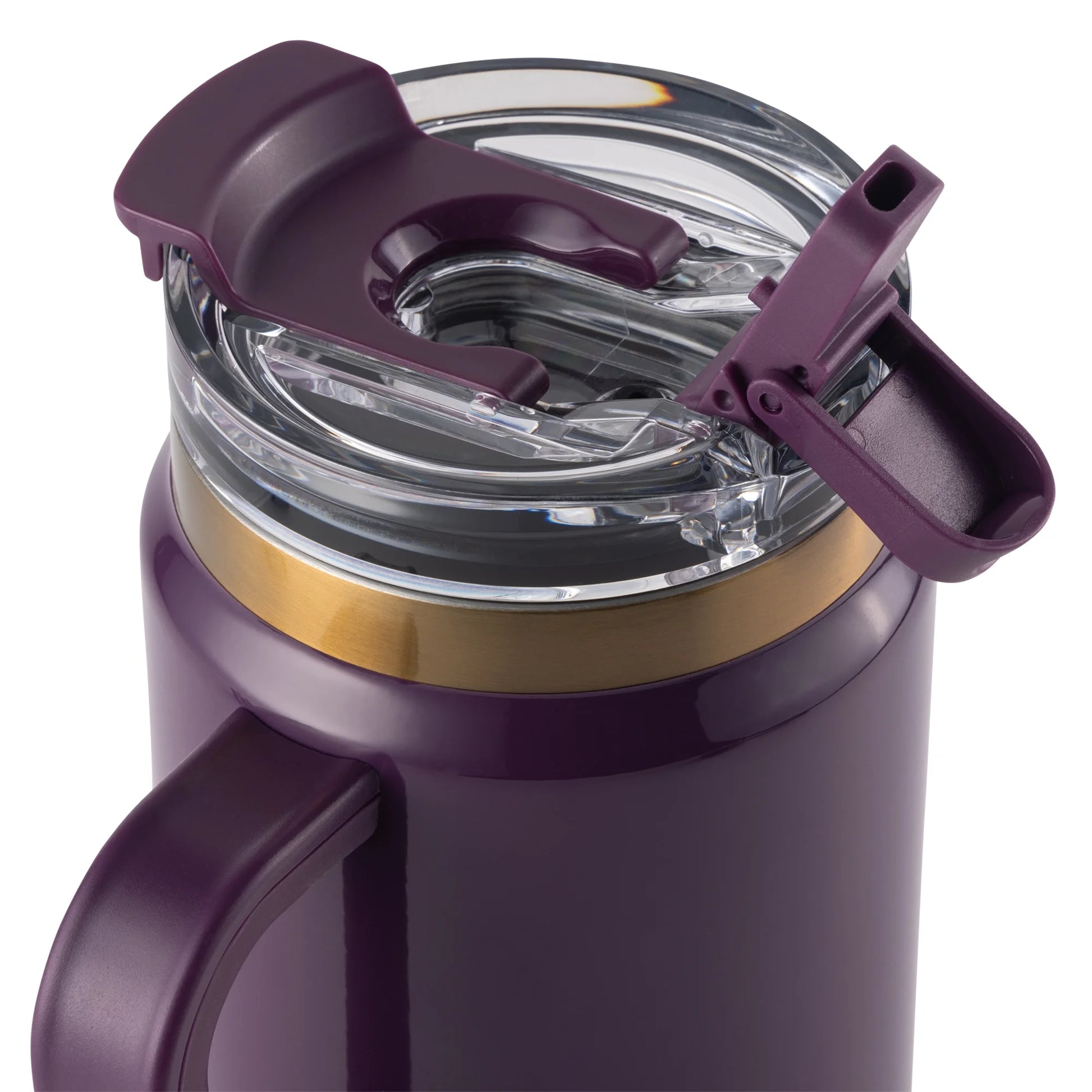 32 Fl Oz Stainless Steel Luna Tumbler with Handle and Dual Straw Lid, Purple