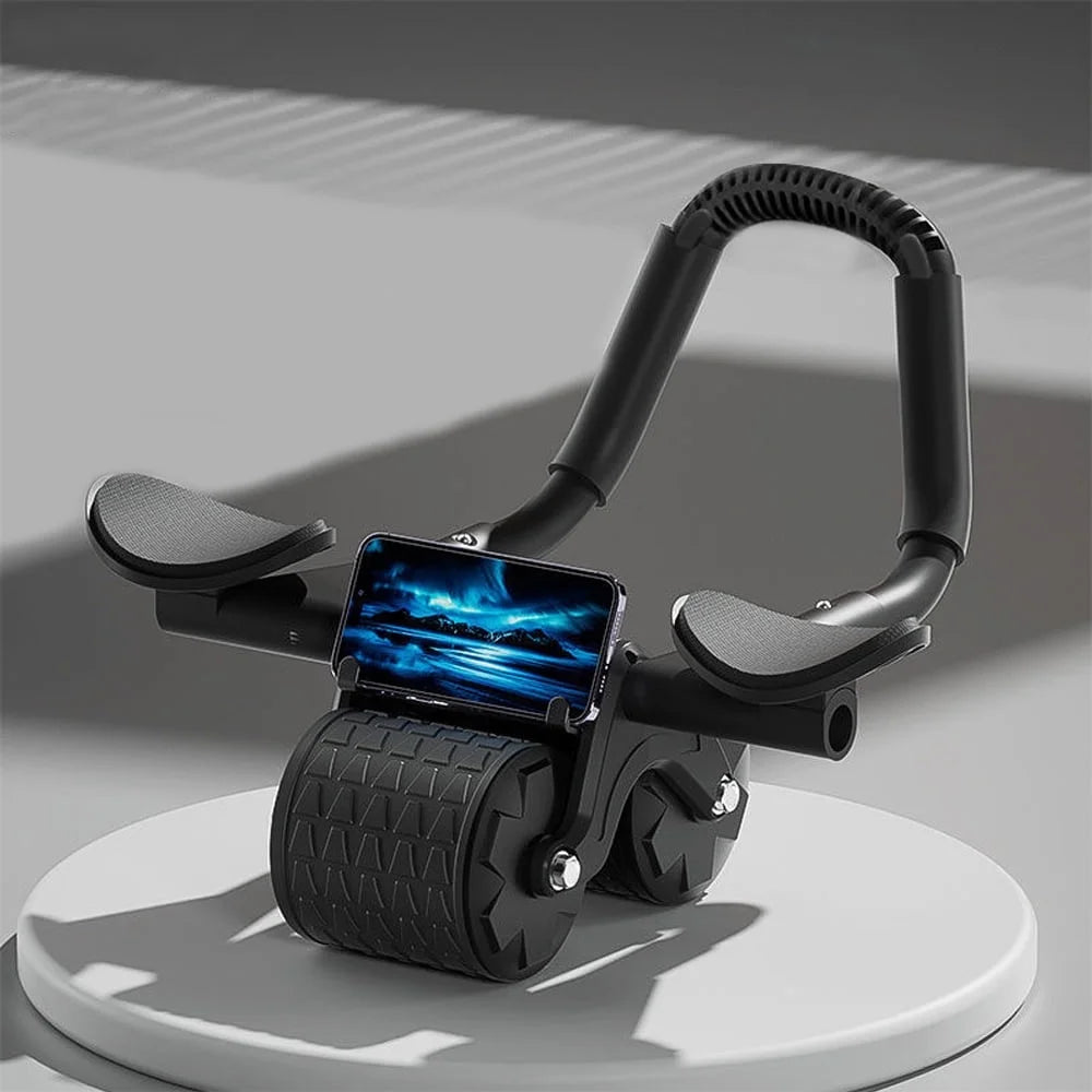 2025 New with Timer Ab Abdominal Exercise Roller Elbow Support, Abs Roller Wheel Core Exercise Equipment, Automatic Rebound Abdominal Wheel