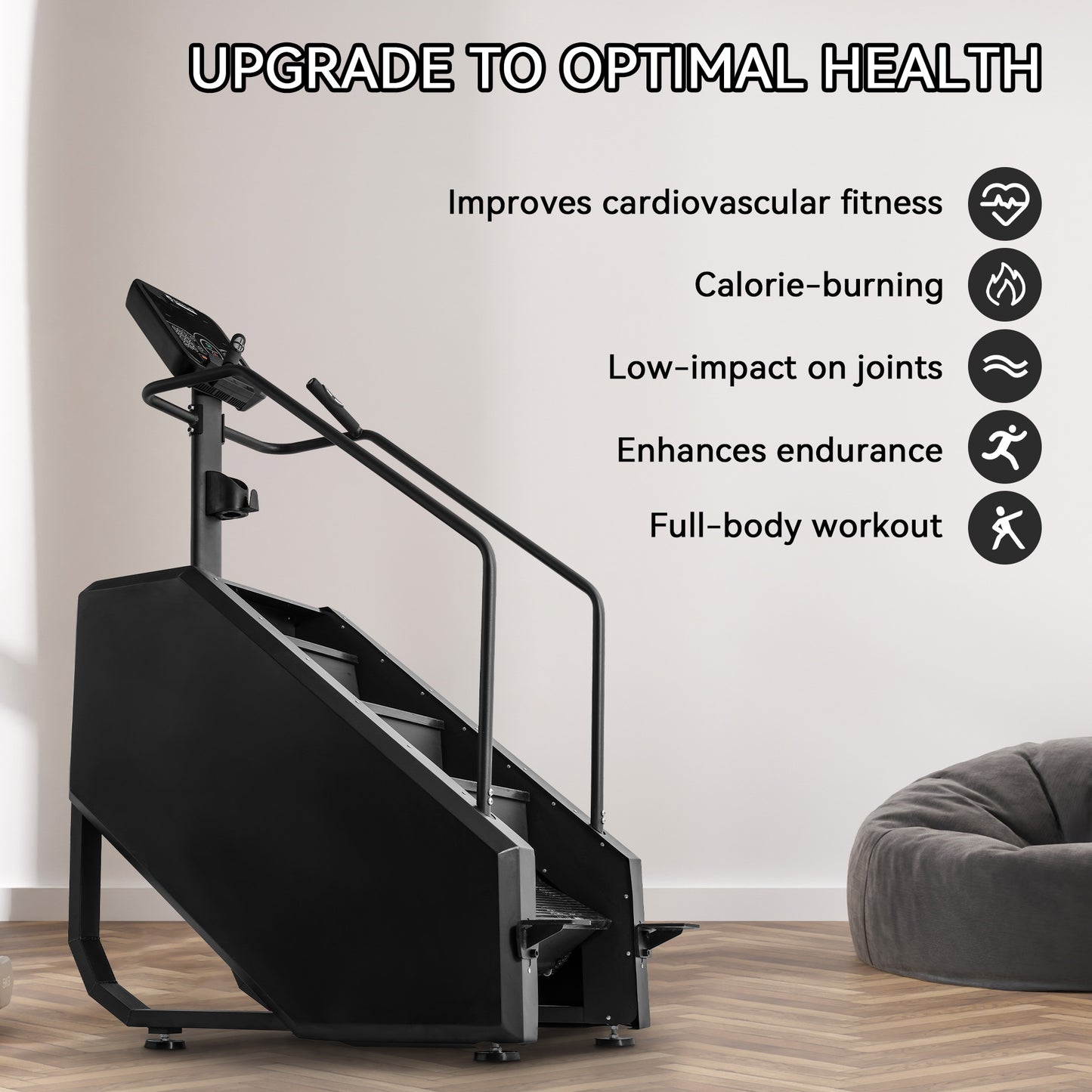 Balancefrom Stair Climber Commercial Grade Stair Stepper Machine for Cardio and Lower Body Workouts