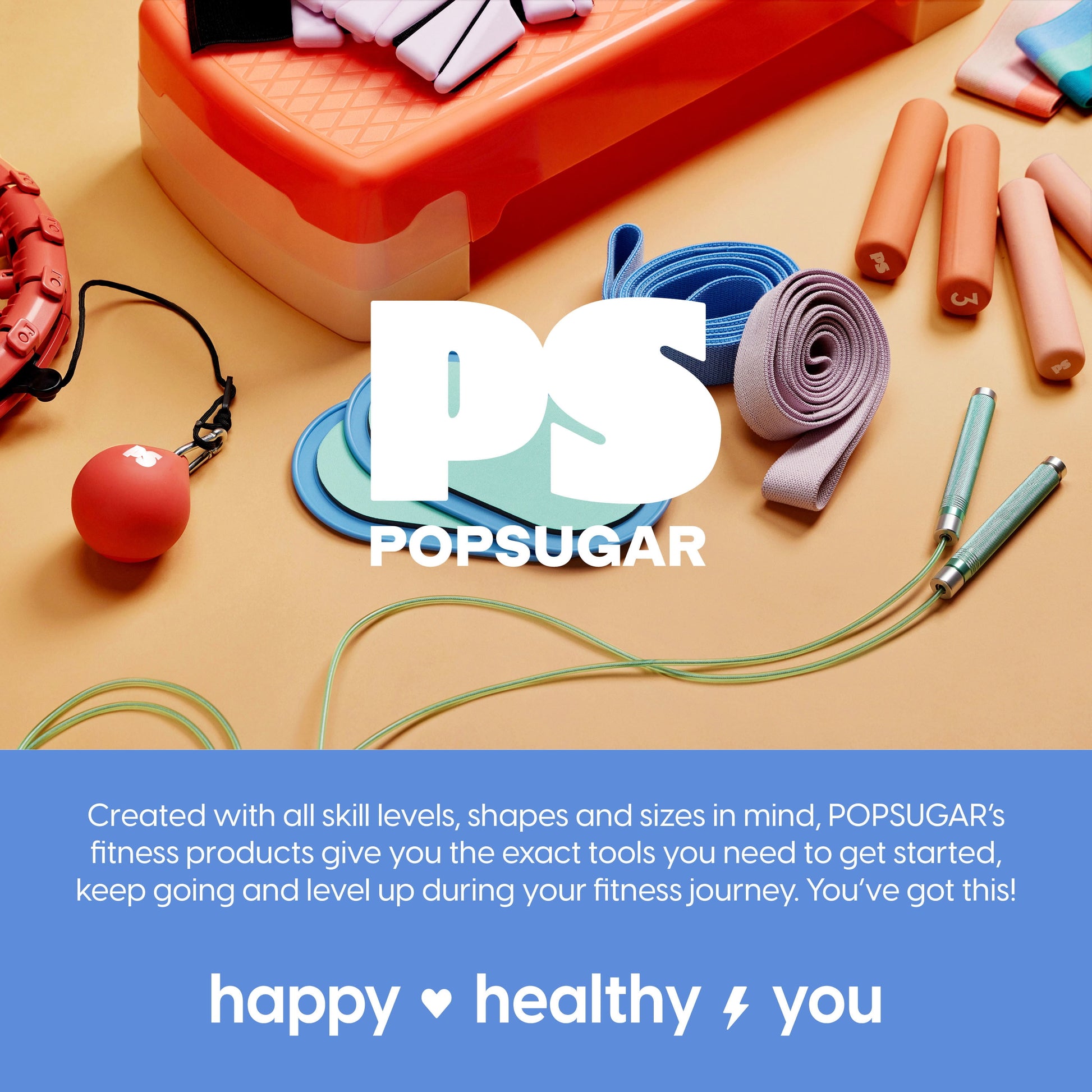 Popsugar Adjustable Weighted Fitness Hoop, Coral