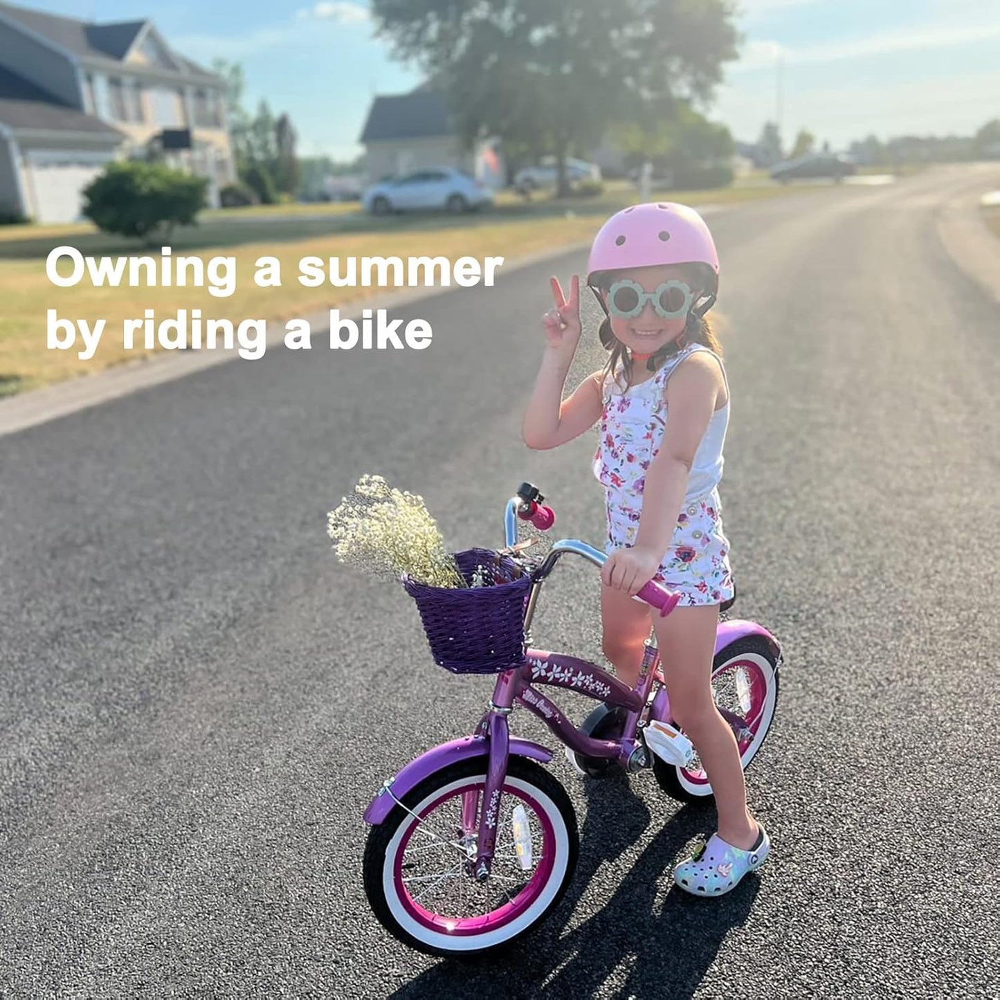 JOYSTAR 12 14 16 Inch Kids Cruiser Bike for Ages 2-7 Years Old Girls & Boys, Kids' Bike with Training Wheels, Coaster Brake, Adjustable Seat & Fenders, Child Bicycles