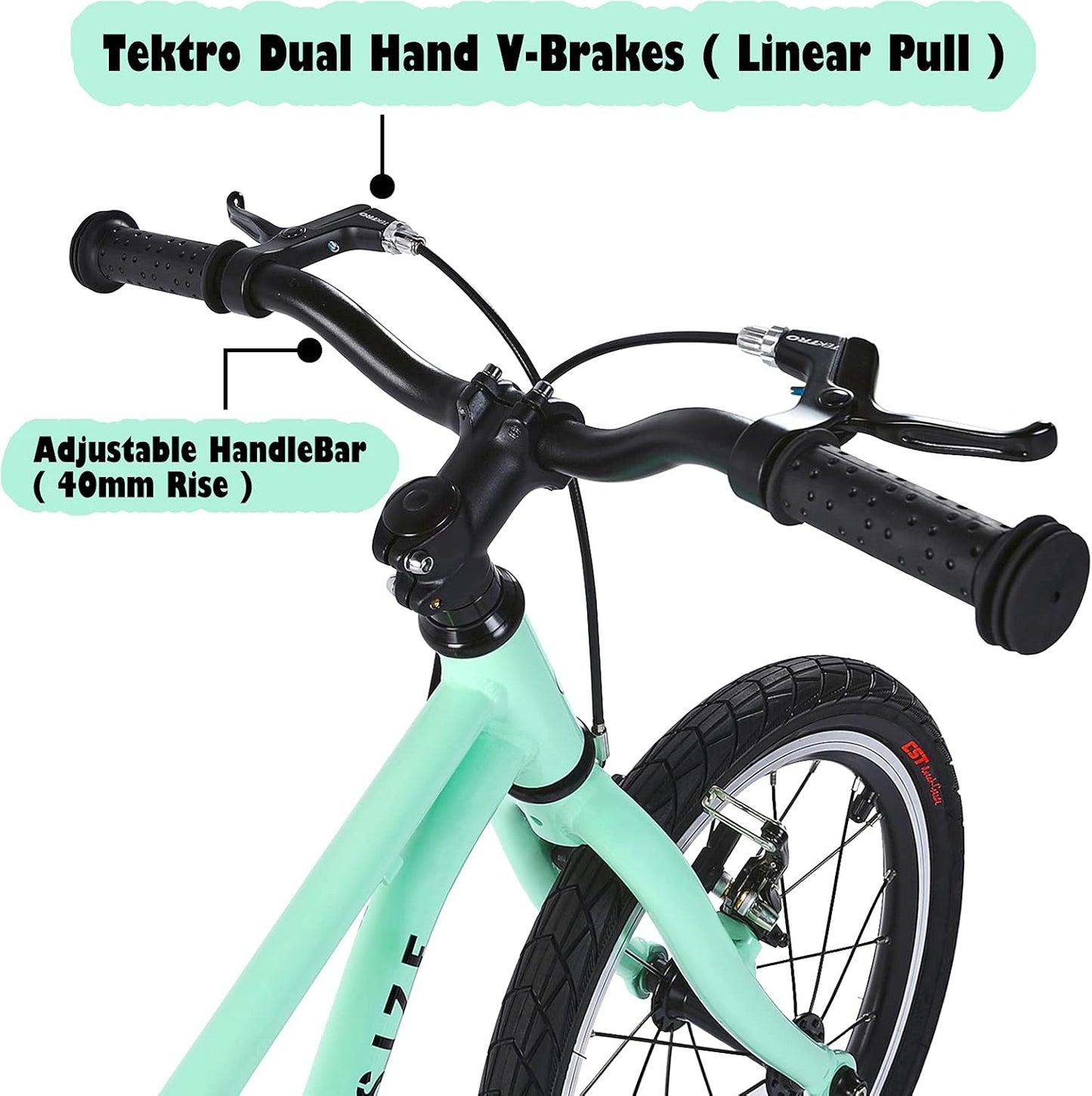 A11N SPORTS BELSIZE 16-Inch Belt-Drive Kid'S Bike, Lightweight Aluminium Alloy Bicycle(Only 12.57 Lbs) for 3-7 Years Old