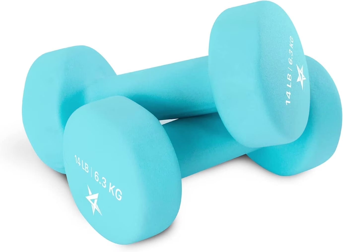 Yes4All Neoprene Coated Dumbbell for Women, Black, 10 Lb Pair