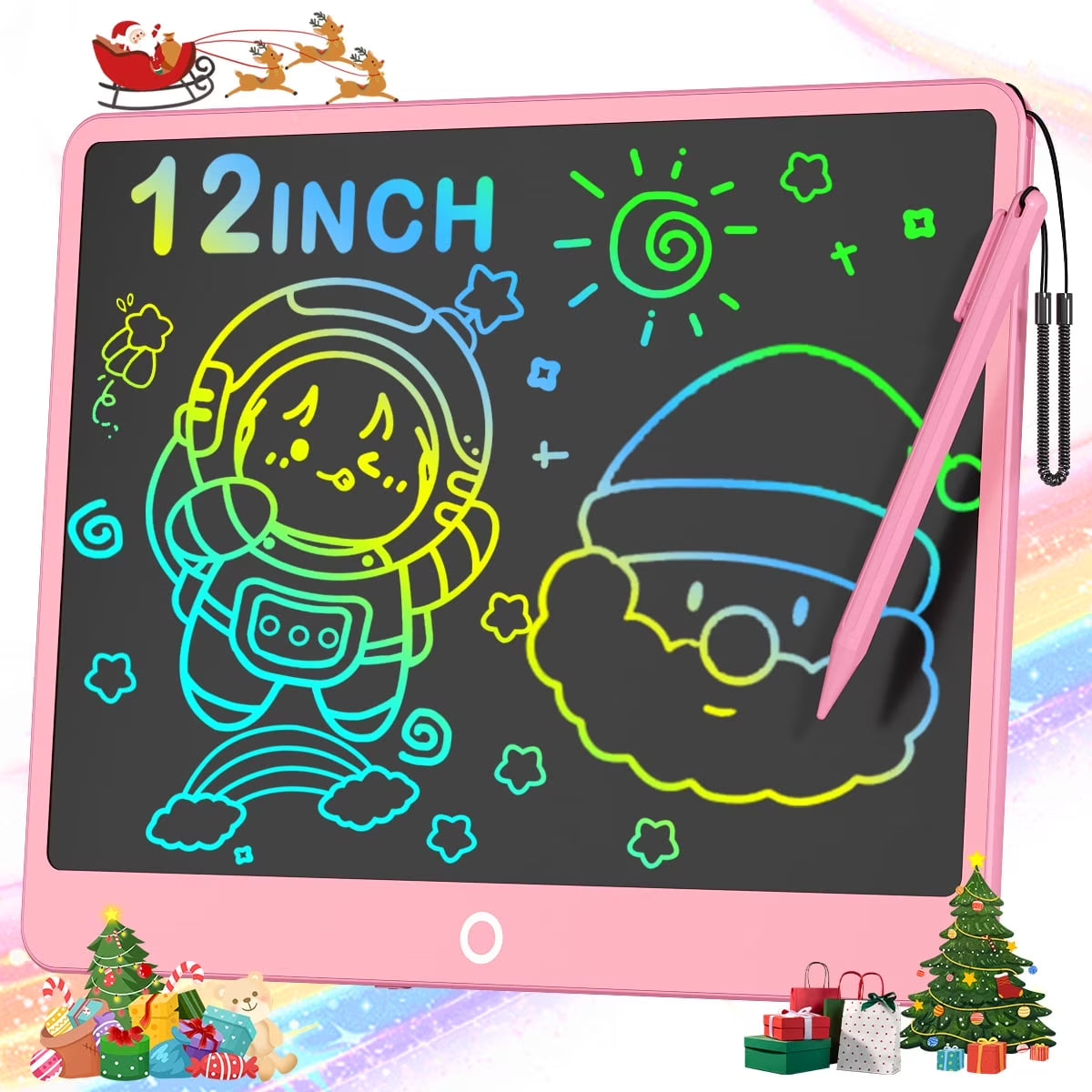 LCD Writing Tablet, Doodle Boards for Kids, Colorful Toddler Doodle Board Drawing Tablet, Erasable Reusable Drawing Pads, Educational and Learning Toys for Kids