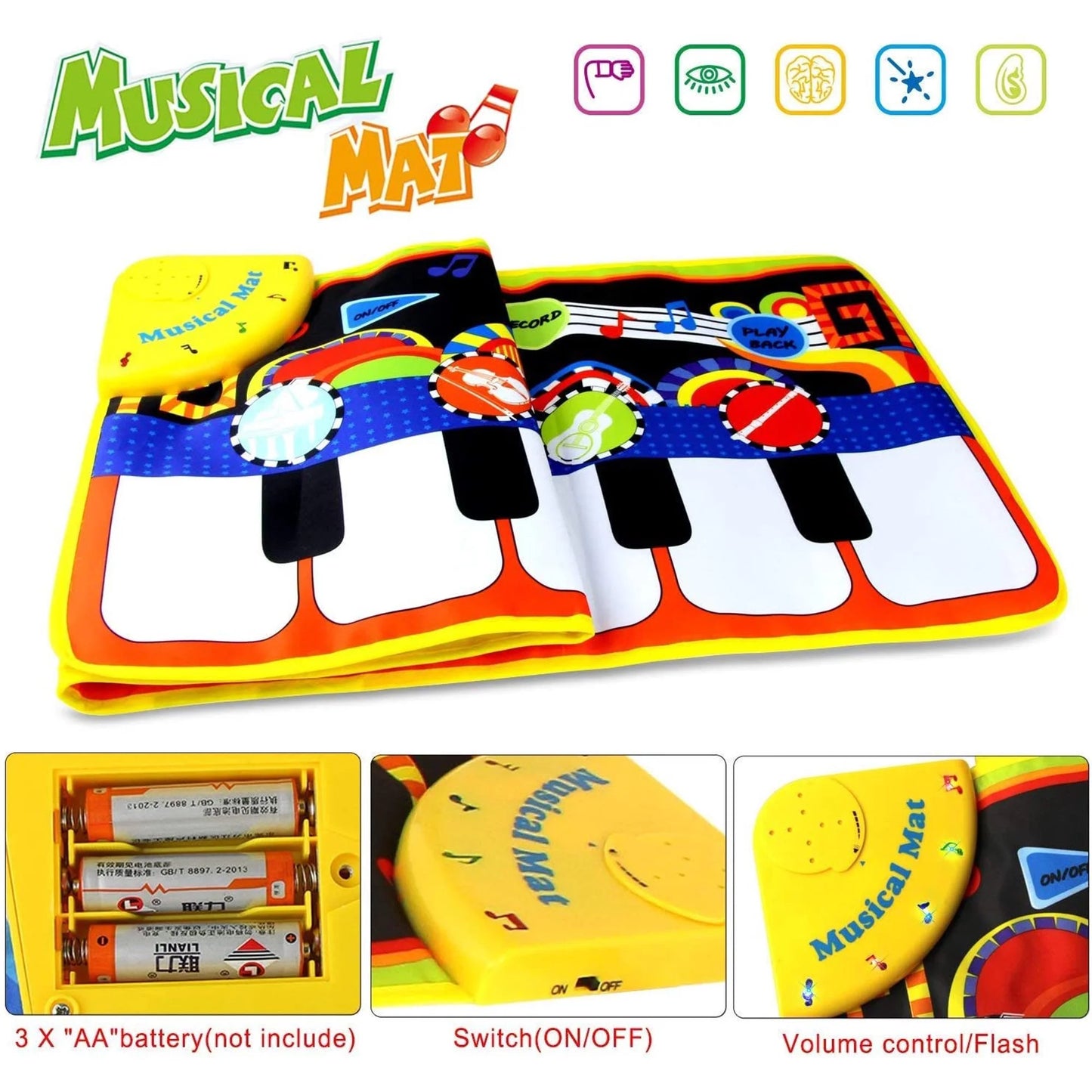 Somnr Musical Piano Mat Electronic Multi-Functional Musical Mats for Kids 3+ Years Old Toddler