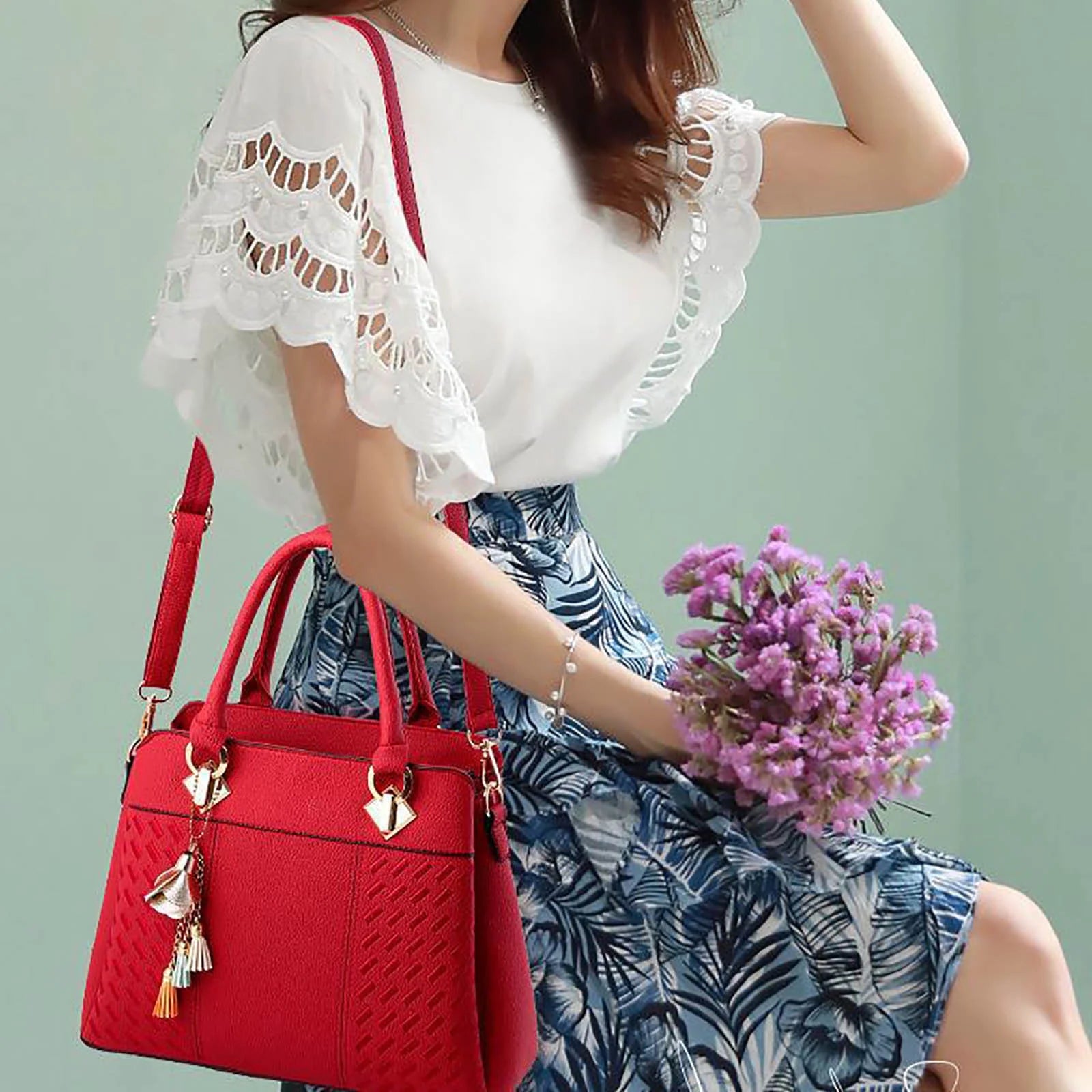 Handbag Womens Ladies Purse Satchel Shoulder Roomy Fashion Tote Leather Handbag