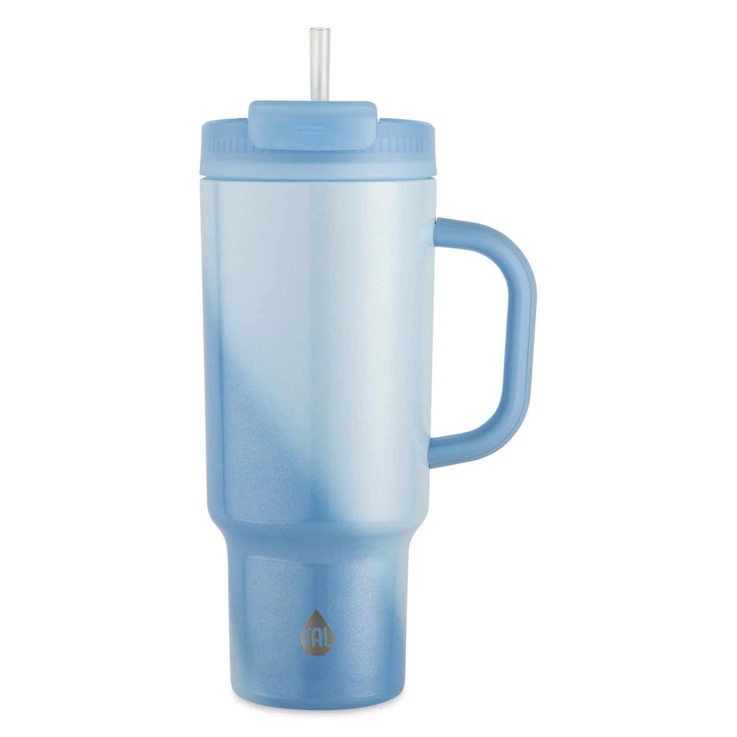 Stainless Steel Hudson Tumbler with Straw 40 Fl Oz, Shimmering Blue