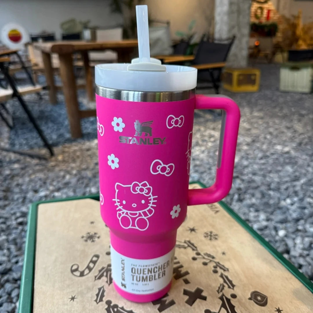 Stanley Quencher H2.0 Tumbler with Handle and Straw 40 oz | Flowstate 3-Position Lid | Cup Holder Compatible for Travel |