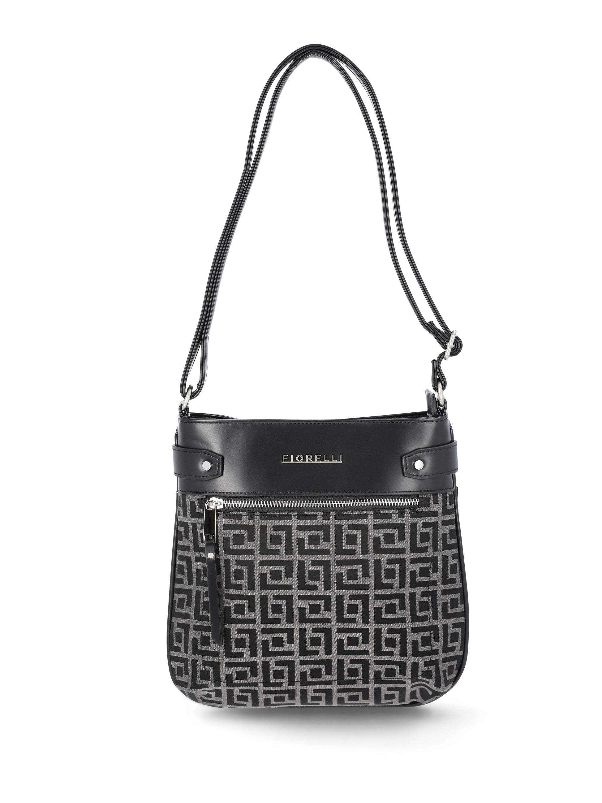 Fiorelli Women’S Lila Crossbody Handbag, Geo Jacquard White