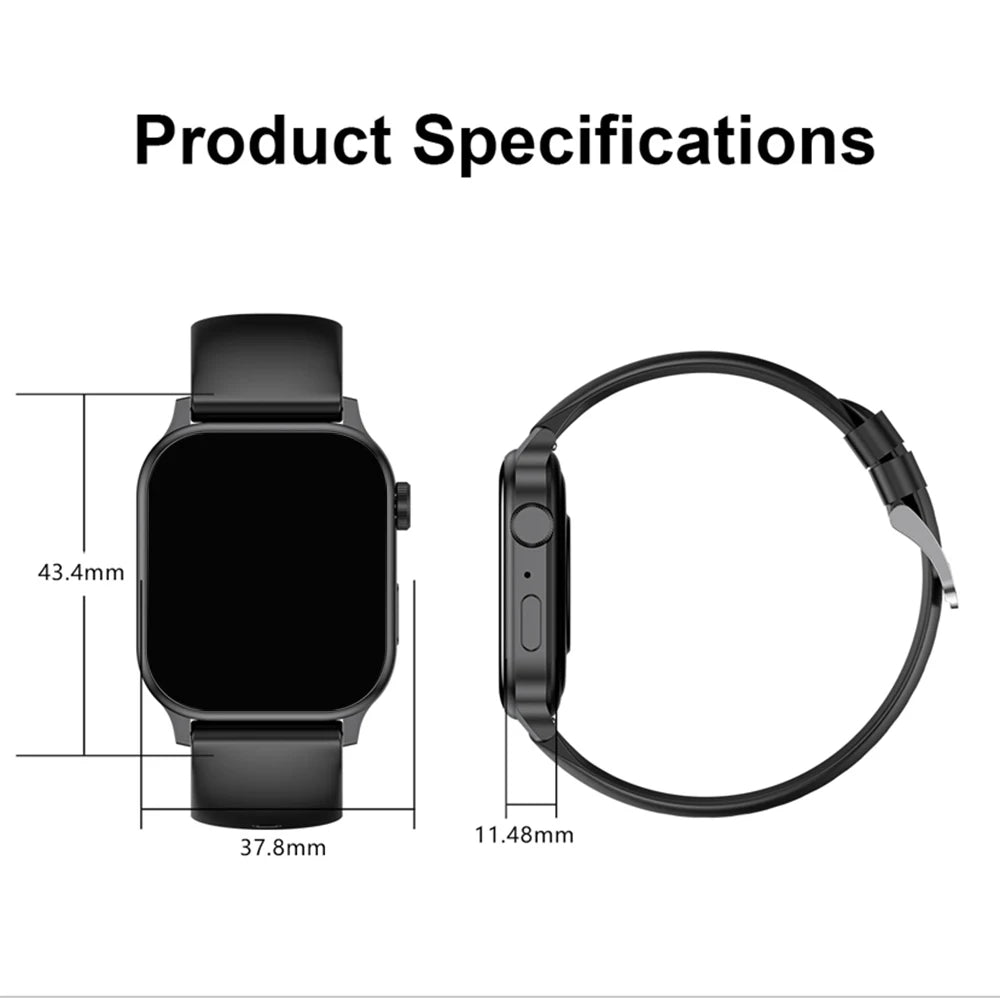 SENBONO G93 New Smart Watch Men Women 1.85'' square Screen Sports Waterproof BT Call Heart Rate Tracker Clock Men SmartWatch