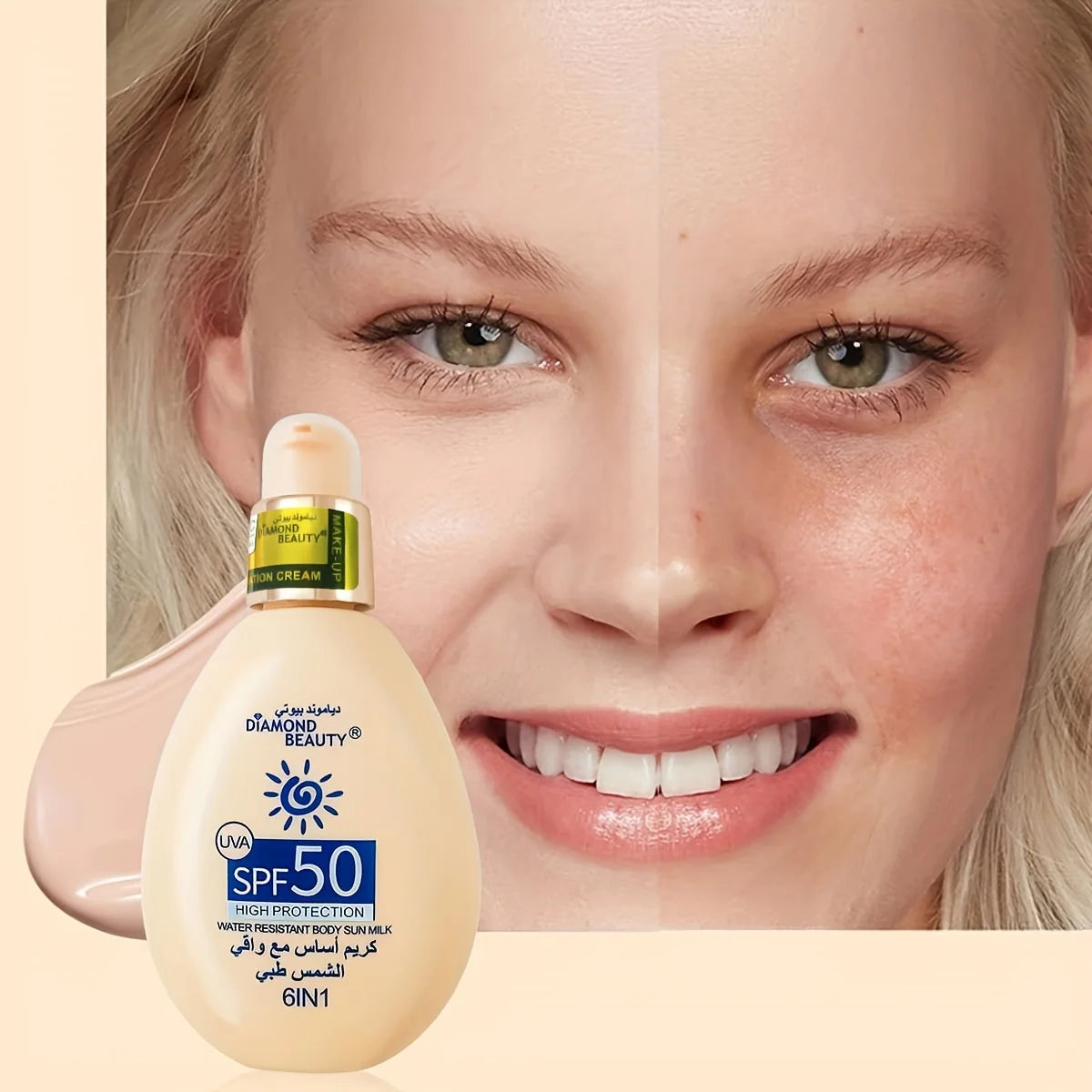 Sunscreen SPF 50 Face Body Isolation Female Sunscreen lotion 100ml Summer Outdoor liquid foundation Moisturizing Cream