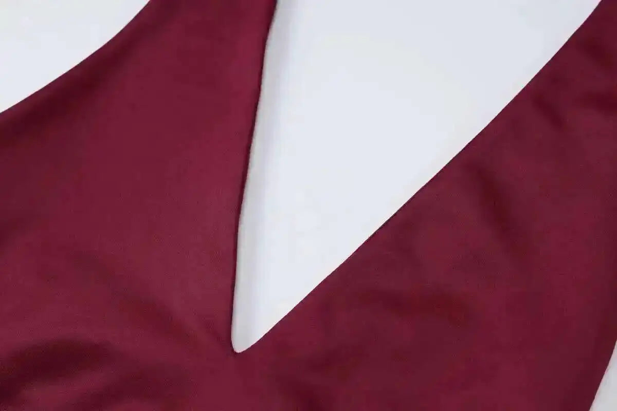 Robe plissée trapèze à taille cintrée, style Townlike, mini dos nu, col V, idéale pour l'été 2024 et les soirées sexy en boîte de nuit.