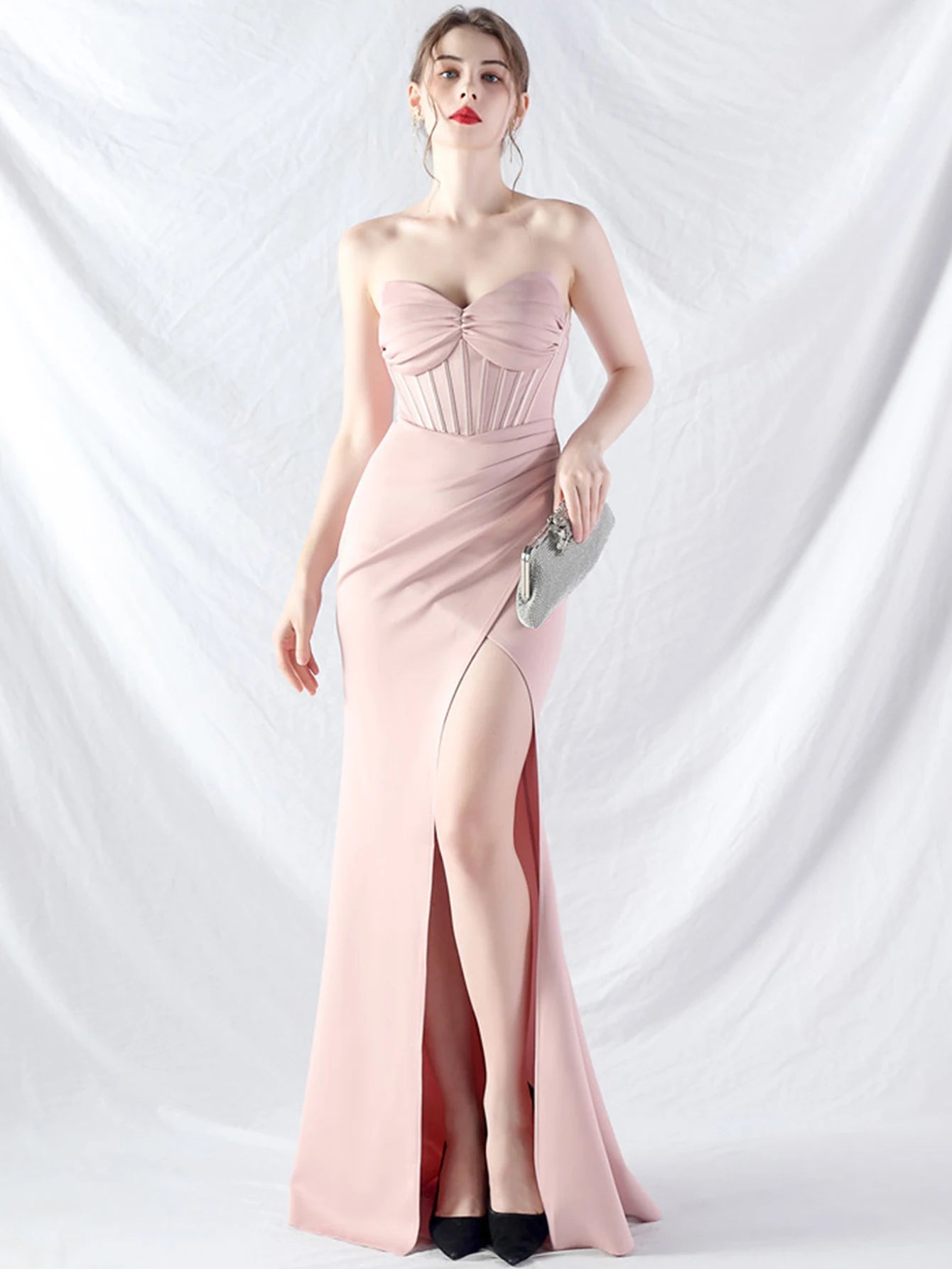 Robe longue d'été blanche dos nu sexy, élégante robe à plis pour femme, robe de soirée d'anniversaire, robe longue de mariage rouge luxueuse, vestidos