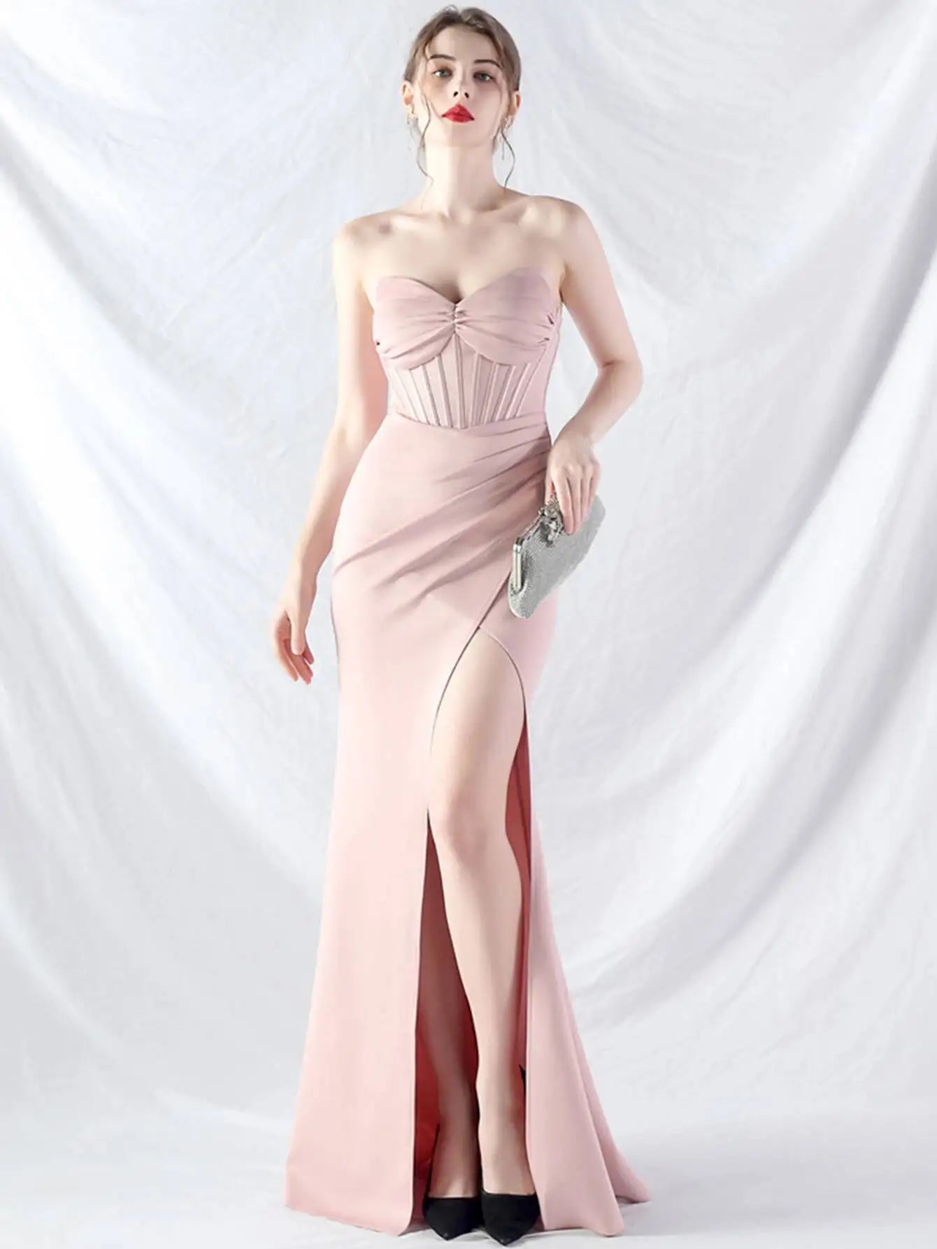 Robe longue d'été blanche dos nu sexy, élégante robe à plis pour femme, robe de soirée d'anniversaire, robe longue de mariage rouge luxueuse, vestidos